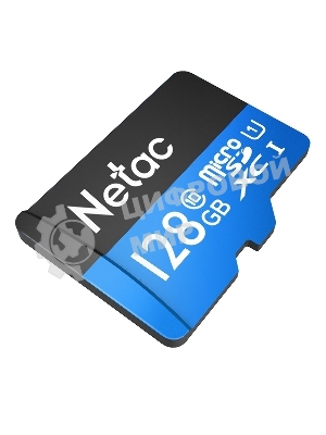 Флеш карта MicroSDXC 128Gb Netac Class 10 UHS-I U1 P500 Standart + адаптер NT02P500STN-128G-R