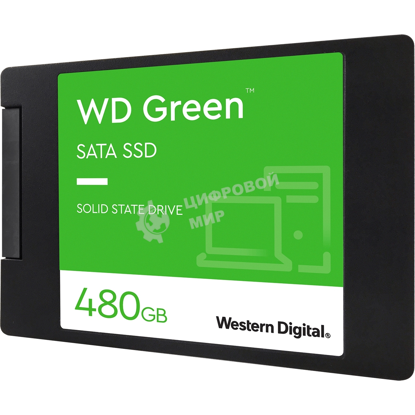 Накопитель SSD WD Green WDS480G3G0A, 480Gb, SATA III, 2.5