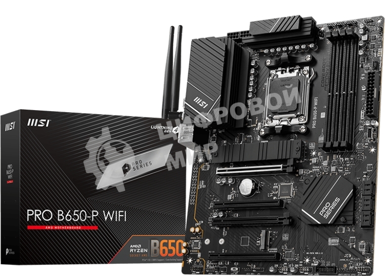 Материнская плата MSI MSI PRO B650-P WIFI Socket AM5 AMD B650 4xDDR5 ATX AC`97 8ch(7.1) 2.5Gg RAID+HDMI+DP