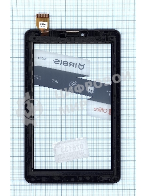 Сенсорное стекло (тачскрин) для Irbis TZ752, черное с рамкой