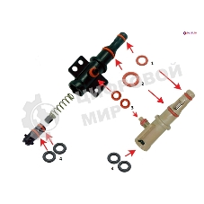 Ремкомплект штуцера подачи воды Philips, Saeco, Gaggia