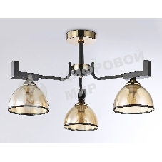 Светильник Ambrella light TR9098/3 BK/GD/TI черный/золото/янтарь E27*3 max 40W D600*316
