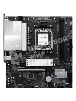 Материнская плата MSI PRO B850M-B GEN4, AM5, AMD B850, 2xDDR5 (до 128 ГБ), 4xSATA, 2xM.2 (1xPCIe 5.0, 1xPCIe 4.0), 1xPCIe 4.0 x16, 1xPCIe x1, 1xHDMI, 1xDP, 1x2.5Gb LAN, 1xUSB-C 5Gbps, 3xUSB-A 5Gbps, 2xUSB-A 2.0, 3x3.5 мм, 7.1, чёрный/серебристый, mATX