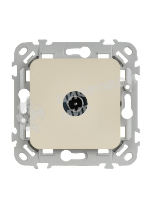Розетка TV экранированная оконечная тип M РТВм-1-1-1-ФлСл сливочный FLITE