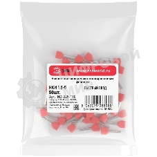 Наконечник-гильза ЭРА NO-225-100 (двойной) НШвИ(2) 1,0-10 с изолированным фланцем (упаковка 50 шт.)