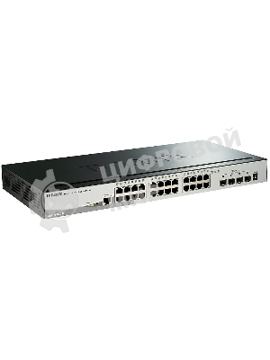 Коммутатор D-Link DGS-1510-28X, 24×1 Гбит/с + 4×10 Гбит/с SFP+, управляемый