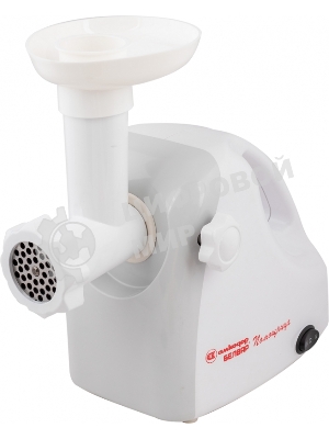 Мясорубка электрическая БЕЛВАР КЭМ-П2У 305-01 белый, 1800 Вт, 0.4 кг/мин, реверс, защита от перегрузки, насадки - 4