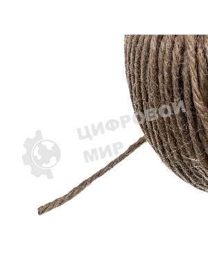 Шпагат джутовый Сибртех 2800 текс, 2,5 мм, L 60 м, 5-ниточный,