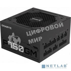 Блок питания Gigabyte P750GM (GP-P750GM), 750Вт, 80 PLUS Gold, 120мм, модульный, черный