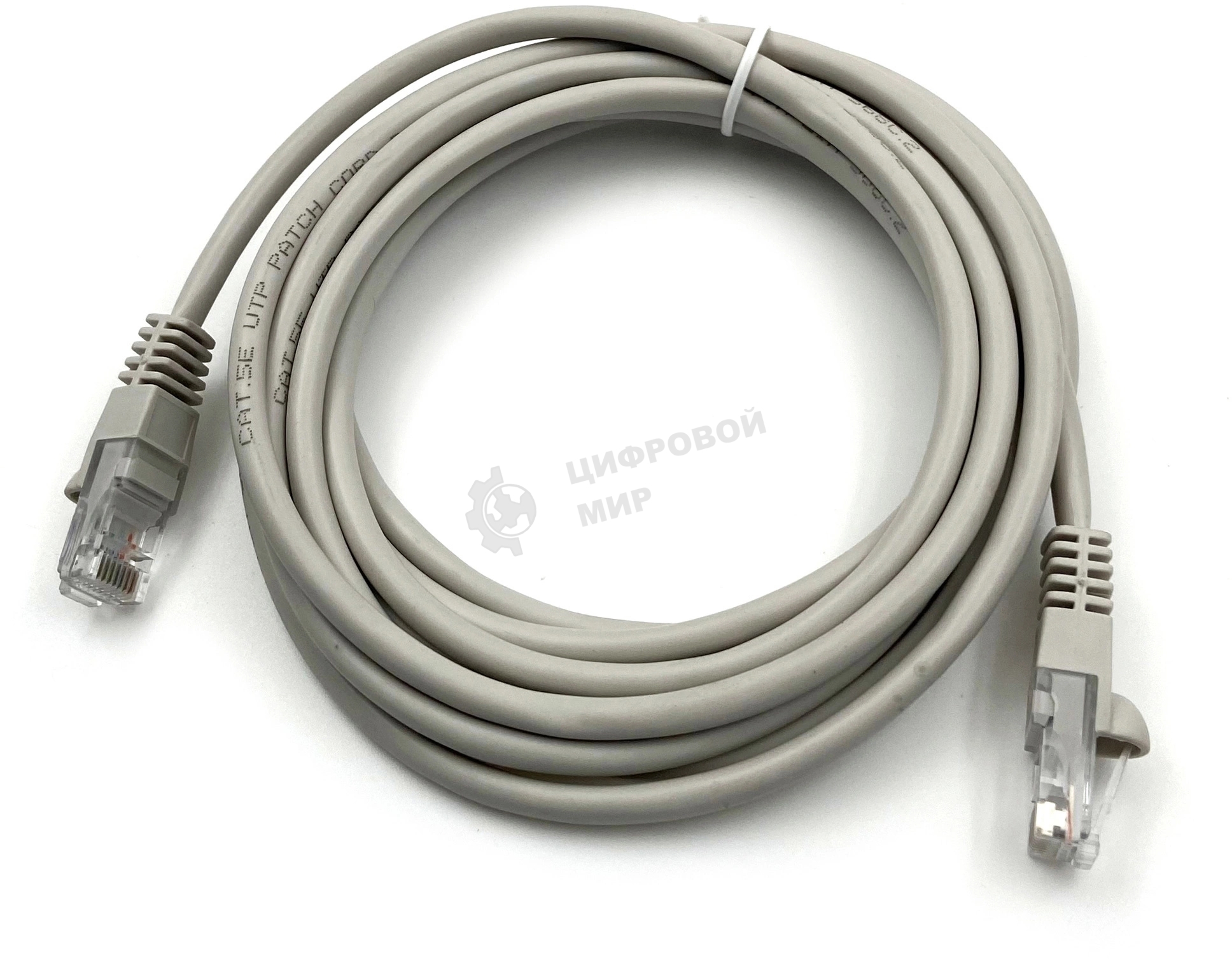Патч-корд Buro LSZH UTP cat.5e 3м серый RJ-45 (m)-RJ-45 (m)
