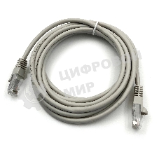 Патч-корд Buro LSZH UTP cat.5e 3м серый RJ-45 (m)-RJ-45 (m)