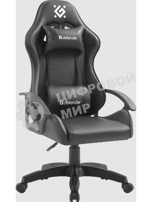 Кресло Defender ORACLE черный, экокожа, 120 кг, механизм качания