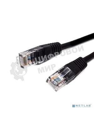 Кабель патч-корд, Filum FL-U5-2M-BK U/UTP 5e cat. 2м, 26AWG(7x0.16 мм), омедненный алюминий (CCA), PVC, чёрный