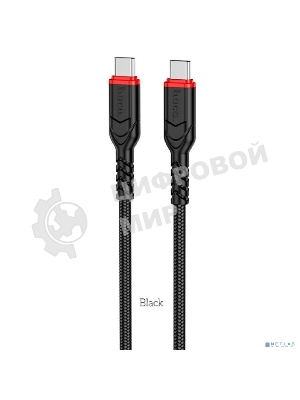 Кабель HOCO X59/PD кабель Type-C-Type-C/1m/3A/60W/черный