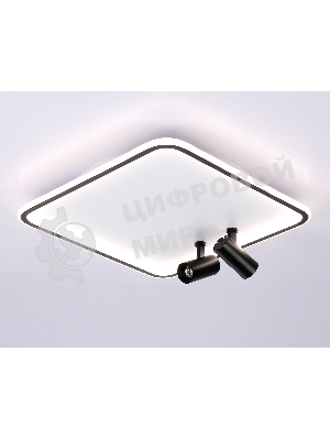 Светильник Ambrella light FL5115/1+2 WH/BK белый/черный 97W 3000K-6400K 480*480*130 (ПДУ ИК)