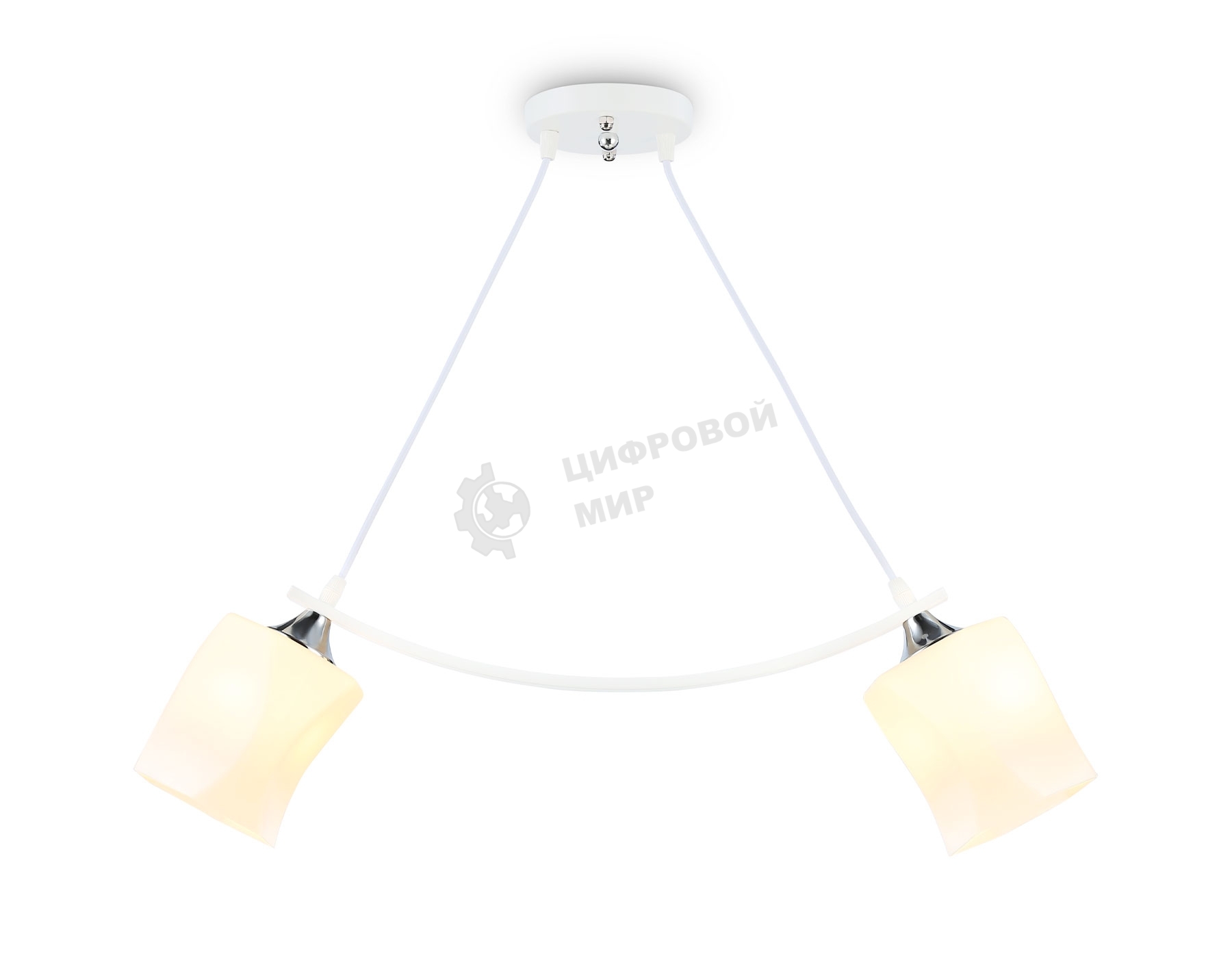 Светильник Ambrella light TR303154/2 WH/CH/FR белый/хром/белый матовый E27/2 max 40W 640*115*410