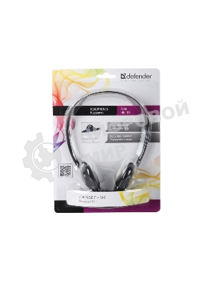 Проводные наушники Defender Aura 101 черный, накладные, Jack 3.5 мм