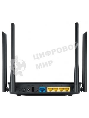 Маршрутизатор беспроводной Asus RT-AC1200 10/100BASE-TX черный (Dual Band)