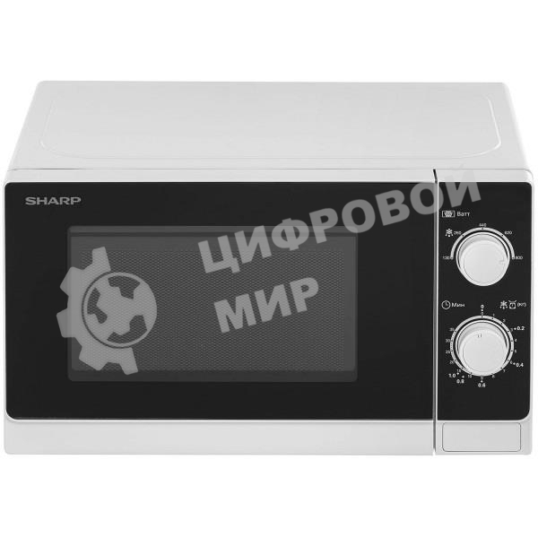 Микроволновая печь Sharp R-2000RW белый, 20 л, 800 Вт, переключатели - поворотный механизм
