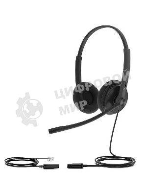 Гарнитура проводная YEALINK YHS34 Lite Dual Дуо, Проводная, HD звук, QD, RJ9, шт