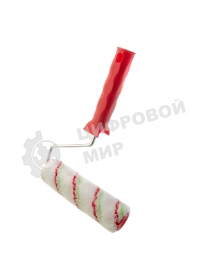 Валик Сибртех Эмали, 180 мм, ворс 12 мм, D 36 мм, D ручки 6 мм, полиамид, полиакрил