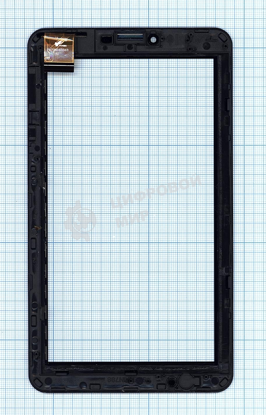 Сенсорное стекло (тачскрин) для Irbis TZone, черное c рамкой