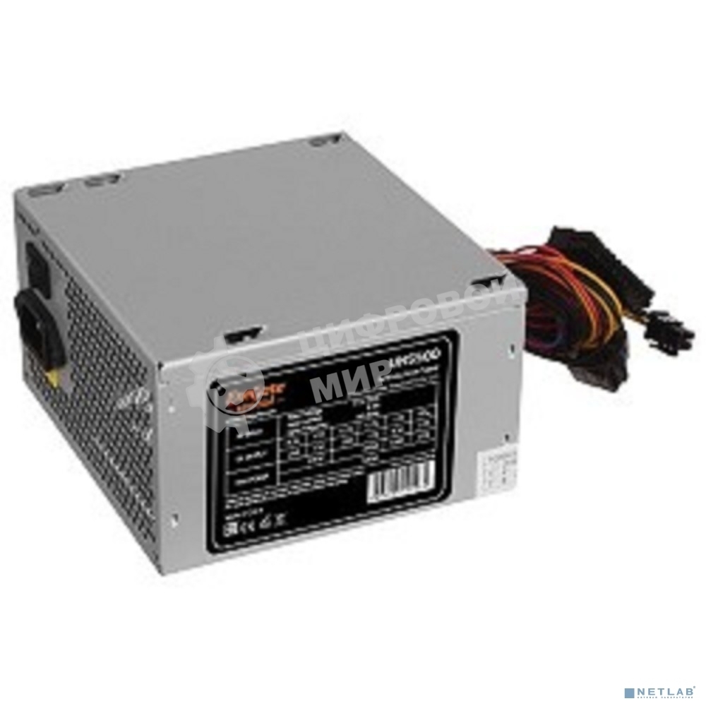 Блок питания ExeGate, UNS500 (ES261569RUS), 500Вт, 120мм, серый