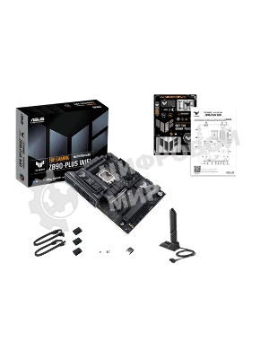Материнская плата ASUS TUF GAMING Z890-PLUS WIFI, LGA 1851, Intel Z890, 4xDDR5, 4xSATA, 4xM.2, 1xPCIe 5.0 x16, 1xPCIe 4.0 x4, 1xDP, 1xHDMI, 1xUSB-C 3.2 Gen 2x2, 1xUSB-C Thunderbolt 4, 1x 2.5Gb LAN, 3xUSB-A 3.2 Gen 1, 3xUSB-A 3.2 Gen 2, 5x3.5 мм, 1xWi-Fi 7, ATX