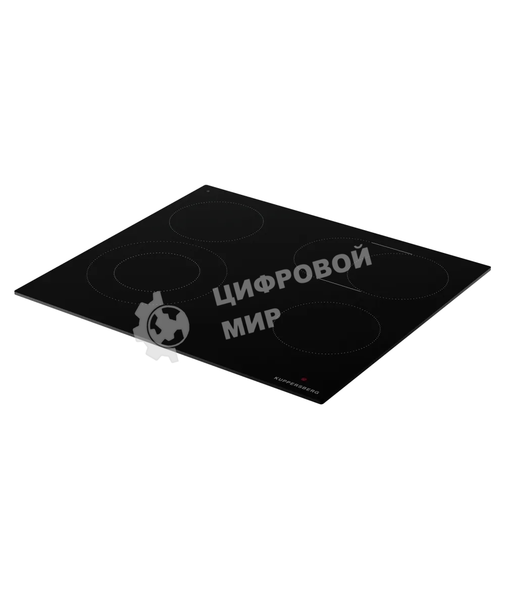 Варочная панель Kuppersberg ECS 624 Варочная панель Kuppersberg, электрическая, High-Tech, 60 см, пауза, таймер, блокировка панели управления, автоматическое отключение, 9 уровней мощности, прямые края, индикация остаточного тепла, сенсорное управление, ч