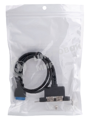 Планка USB 3.0 на заднюю панель низкопрофильная Cablexpert CC-USB3-RECEPTACLE-LP, 2 порта USB