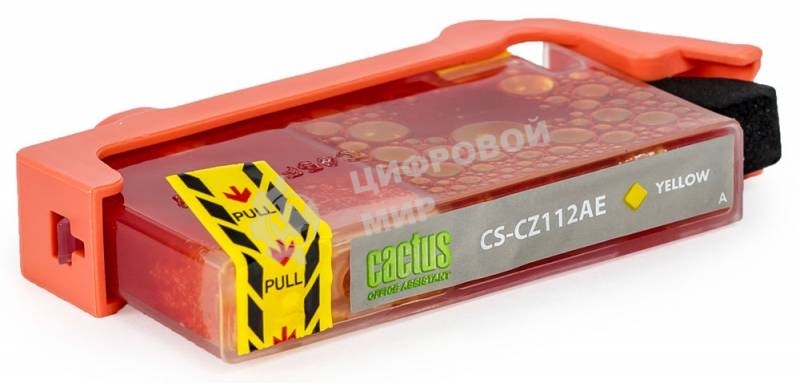 Картридж струйный Cactus CS-CZ112AE №655 желтый (14,6 мл) для HP DJ IA 3525/5525/4515/4525