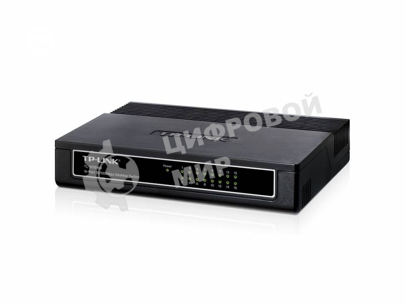 Коммутатор TP-Link SMB TL-SF1016D Коммутатор 16-port 10/100M Desktop Switch, 16 10/100M RJ45 ports, Plastic case