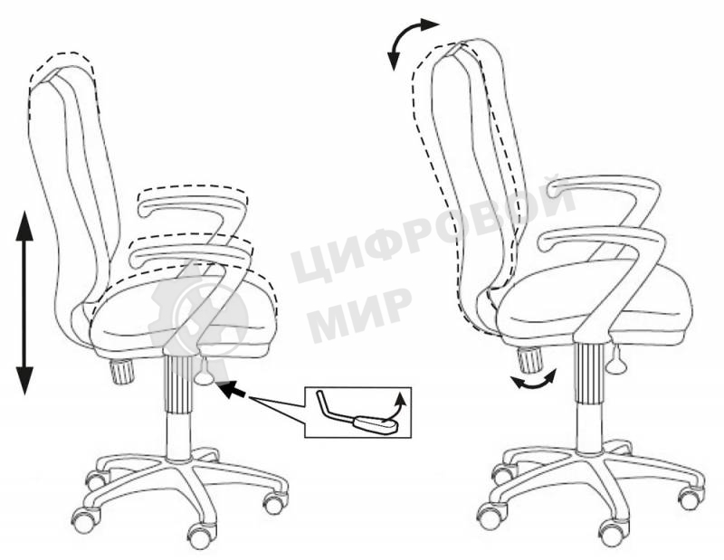 Кресло компьютерное Бюрократ CH-540AXSN/26-28 черный