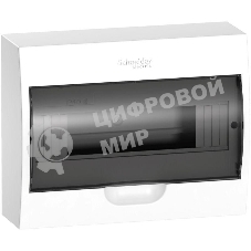 Бокс ОП EASY9 навесн. с прозрачной дверью 1ряд 12мод. SchE