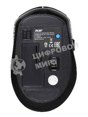 Мышь беспроводная Acer OMR070 черный, 1600 dpi, радиоканал, Bluetooth, USB, кнопки - 6