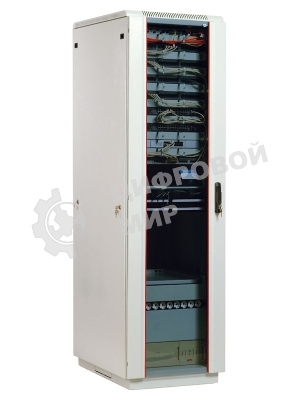Шкаф коммутационный ЦМО ШТК-М-18.6.8-1ААА 18U 600x820 мм пер. дв. стекл задн. дв. стал. лист 2 бок. пан. направл. под закл. гайки 270 кг серый