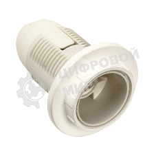 Патрон пластик с кольцом, Е14, белый, индивидуальный пакет, IEK Ппл14-02-К12