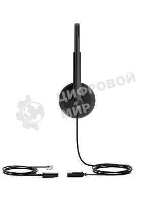 Гарнитура проводная YEALINK YHS34 Lite Dual Дуо, Проводная, HD звук, QD, RJ9, шт