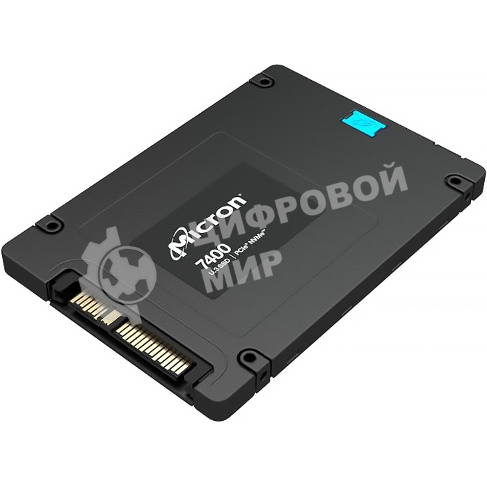 Накопитель SSD Micron 7400 PRO, 1920Gb, SSD, U.3, NVMe, PCIe 4.0 x4, 3D TLC, R/W 6500/2200MB/s, IOPs 430 000/95 000, 3500TBW, DWPD 1 (5 лет)