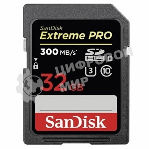 Флеш карта SanDisk Extreme Pro SD UHS I 32Gb Card for 4K Video for DSLR and Mirrorless Cameras 100MB/s Read & 90MB/s Write, Lifetime Warranty