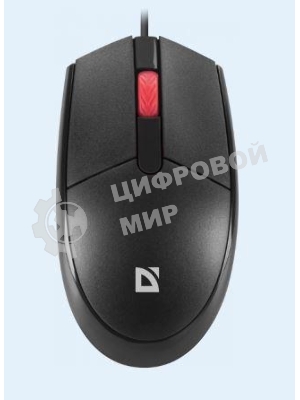 Мышь проводная Defender Delta MM-523 черный, 1000 dpi, USB, кнопки - 3