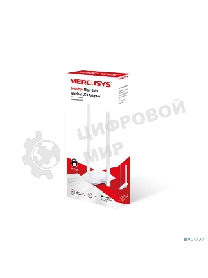 Сетевой адаптер WiFi Mercusys MW300UH USB 2.0 (ант.внеш.несъем.) 2ант.