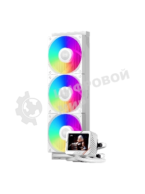 Система охлаждения PCCooler GT360 ARGb Display WH (310W, 360мм, LED temp., белый, ARGb/Fans: 3x120мм, 99CFM, 41.5dBA, 3000RPM/Pump 15dBA, 2600RPM, Rad thickness 27мм/S: 1851, 1700, 1200, 115X, AM5, AM4)