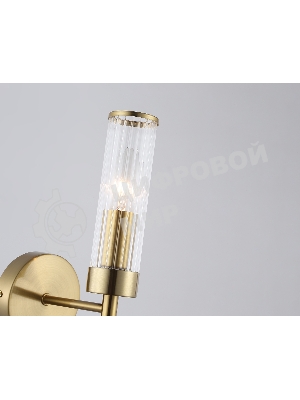 Настенный светильник Ambrella light LH55164 BS/CL латунь/прозрачный E14 max 40W 155*100*245