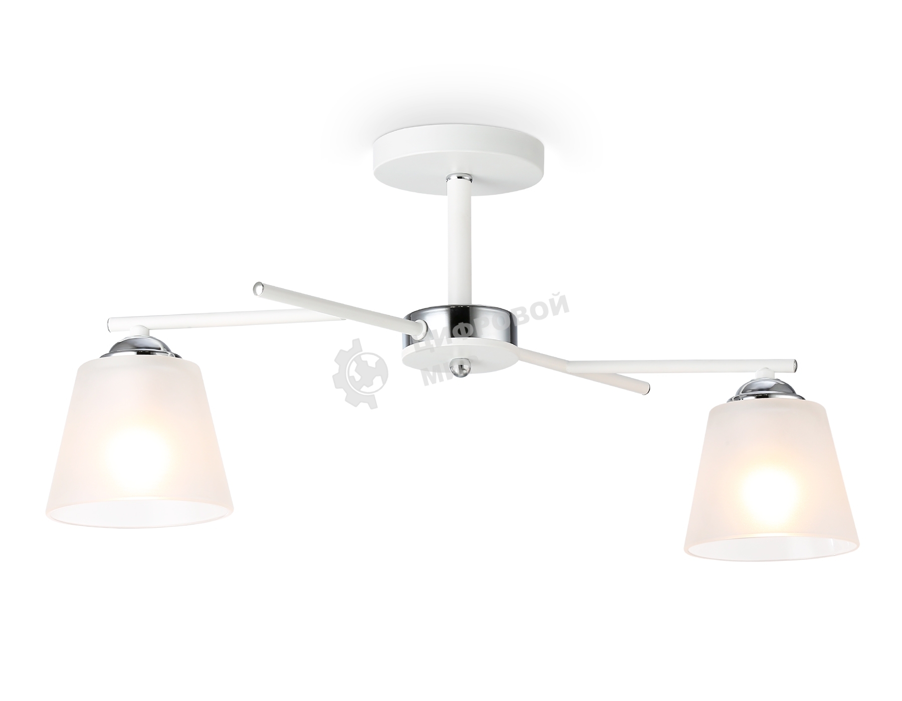 Светильник Ambrella light TR303201/2 WH/CH/FR белый/хром/белый матовый E27*2 max 60W 470*370*260