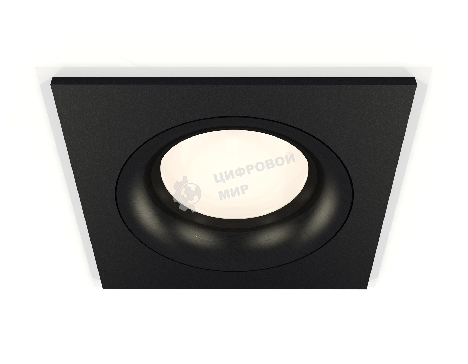 Комплект встраиваемого светильника Ambrella light XC7632002 SBK/PBK черный песок/черный полированный MR16 GU5.3 (C7632, N7011)