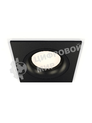 Комплект встраиваемого светильника Ambrella light XC7632002 SBK/PBK черный песок/черный полированный MR16 GU5.3 (C7632, N7011)
