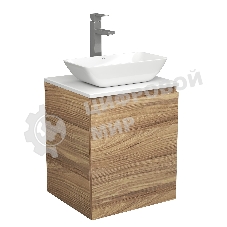 Тумба Bau Dream Blackwood 50 с дверцей, раковина BAU Spectrum mini 47х24 смеситель для раковины высокий Hotel Still, нержавеющая сталь
