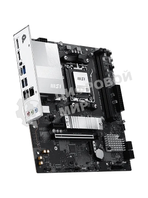 Материнская плата MSI PRO B850M-B GEN4, AM5, AMD B850, 2xDDR5 (до 128 ГБ), 4xSATA, 2xM.2 (1xPCIe 5.0, 1xPCIe 4.0), 1xPCIe 4.0 x16, 1xPCIe x1, 1xHDMI, 1xDP, 1x2.5Gb LAN, 1xUSB-C 5Gbps, 3xUSB-A 5Gbps, 2xUSB-A 2.0, 3x3.5 мм, 7.1, чёрный/серебристый, mATX