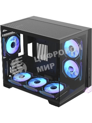 Корпус Formula Crystal Z4M черный без БП mATX 9x120mm 1xUSB3.0 audio bott PSU